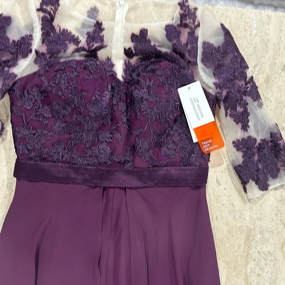 Chiffon‎ Jumpsuits Mother of The Bride Pant Suits Lace Appliques 3/4 NWT Size 4 - Picture 7 of 10